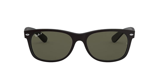 Ray-Ban Rb2132 - anteojos de sol cuadradas Wayfarer Everglass, Negro brillante/transparente., 58 mm