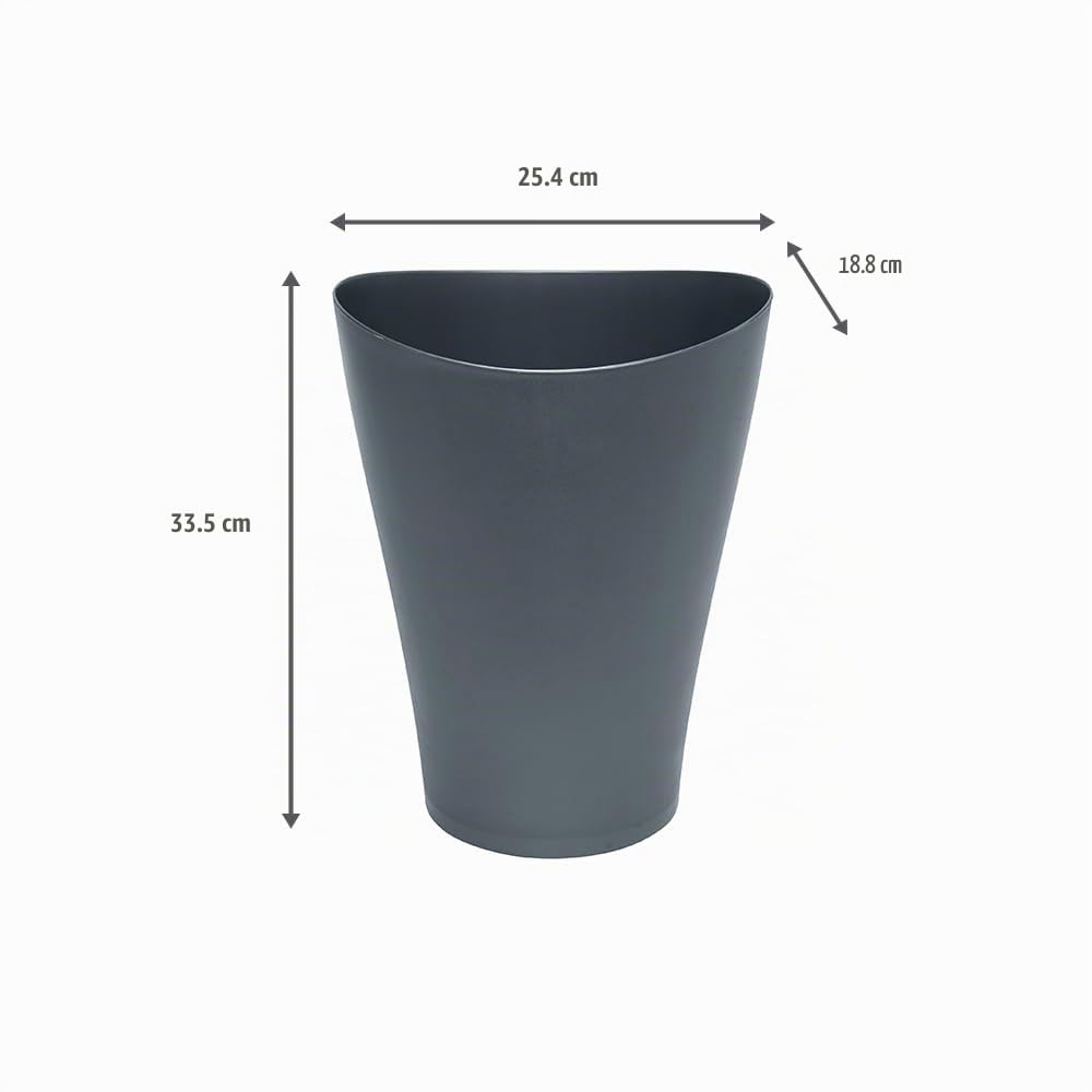 Rubbermaid Spa Works - cubeta de basura para hogar, baño, oficina, pequeño plástico de 2.25 galones, color azul plomizo hogar, cocina, cochera, departamento, oficina