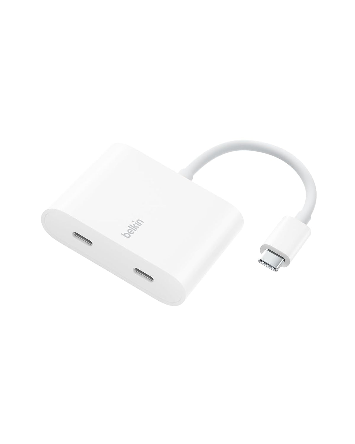 Belkin Connect USB-C Power & Data Splitter, concentrador de Doble Puerto con 1 Puerto USB-C 3.2 Gen2 y 1 Puerto PD de 100 W para Carga simultánea y Transferencia de Datos para iPhone, iPad, Nintendo