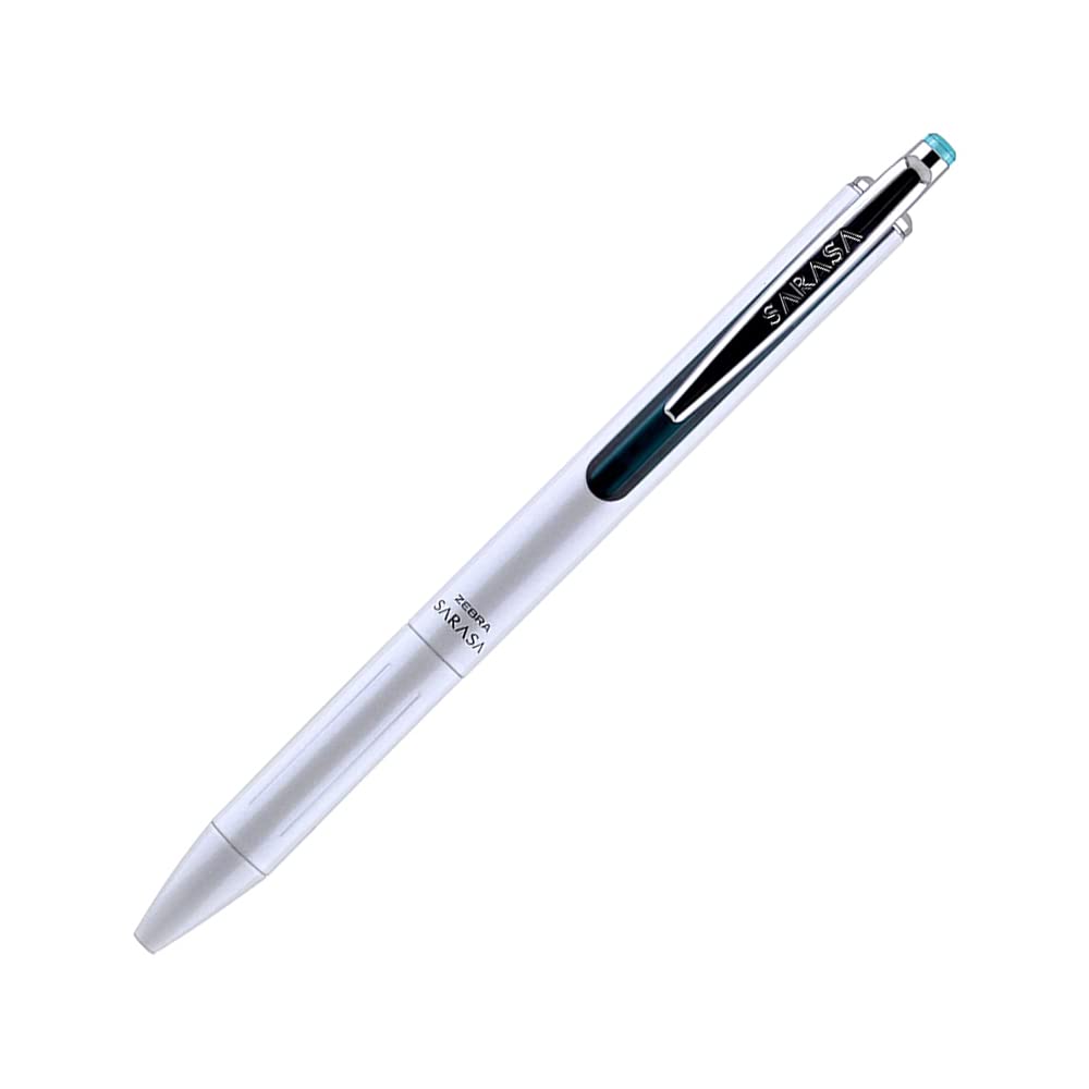 Zebra Elegante Bolígrafo Retráctil De Tinta Gel Sarasa Grand Punto Mediano (0.7 mm) Tinta Negra Cuerpo Blanco.