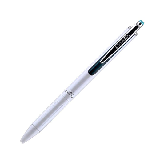 Zebra Elegante Bolígrafo Retráctil De Tinta Gel Sarasa Grand Punto Mediano (0.7 mm) Tinta Negra Cuerpo Blanco.