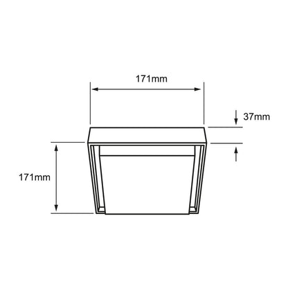 Tecnolite Lámpara Plafón LED 24 W - Luz de Día, IP54, IK05, Lámpara de Techo de Sobreponer Cuadrada, LED integrado, OKAB II