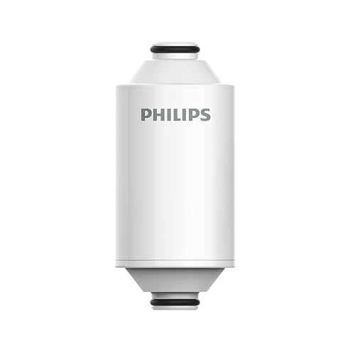 PHILIPS - Cartucho de filtro de ducha, material KDF certificado por la NSF, filtración de doble malla, reduce el cloro, las impurezas y los sedimentos oxidados (cartucho de filtro de ducha)