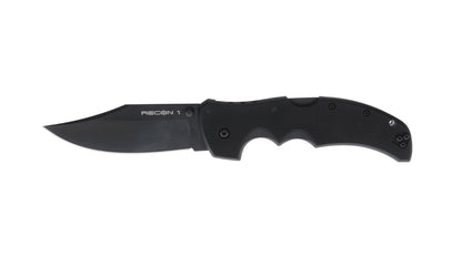 Cold Steel Recon 1 Series Cuchillo táctico Plegable con Bloqueo de Tres anuncios y Clip de Bolsillo, Fabricado con Acero CPM-S35VN de Alta Calidad - Negro -