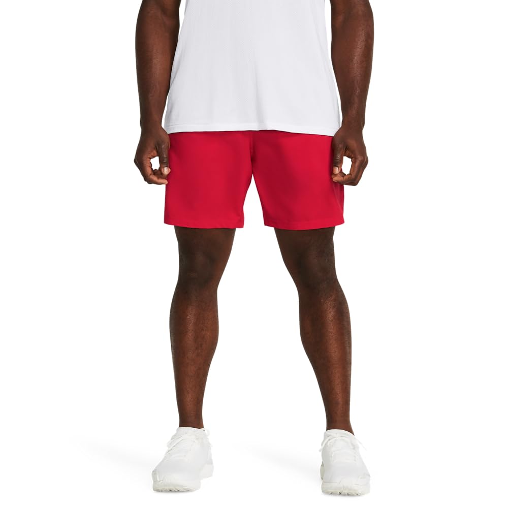 Under Armour short Launch sin forro de 7 pulgadas para hombre - G - (600) Rojo - Rojo - Blanco