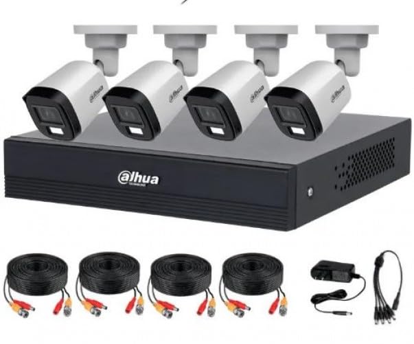 DAHUA DH-KIT/XVR1B04-I/T/4-B1A21N-U-IL-A-0280B -Kit DE 4 Canales DE 2 MEGAPÍXELES DVR Cooper-I WIZSENSE con IA, H.265+, 4 CÁMARAS B1A21 1080P, 4 Canales + 1 IP O hasta 5 IP, SMD Plus, con Accesorios