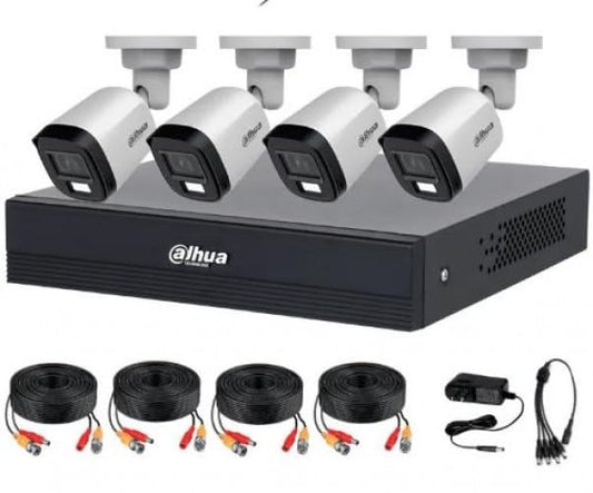 DAHUA DH-KIT/XVR1B04-I/T/4-B1A21N-U-IL-A-0280B -Kit DE 4 Canales DE 2 MEGAPÍXELES DVR Cooper-I WIZSENSE con IA, H.265+, 4 CÁMARAS B1A21 1080P, 4 Canales + 1 IP O hasta 5 IP, SMD Plus, con Accesorios