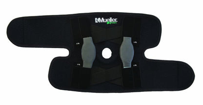 Mueller Green - Rodillera ajustable con bisagras, negro/verde, talla única | Mueller Green está hecho de materiales reciclados