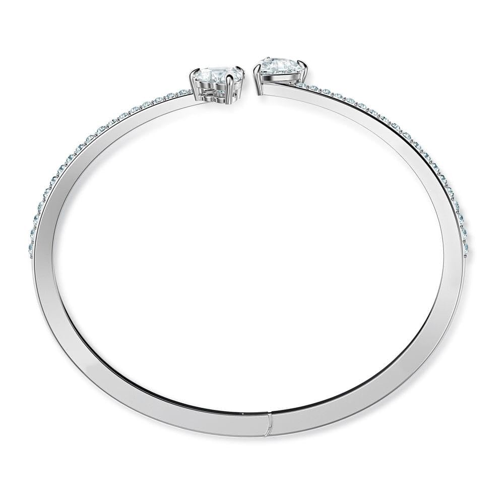 Swarovski Soul - Pulsera de corazón, acabado rodio, cristales transparentes