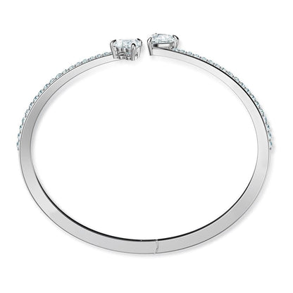 Swarovski Soul - Pulsera de corazón, acabado rodio, cristales transparentes