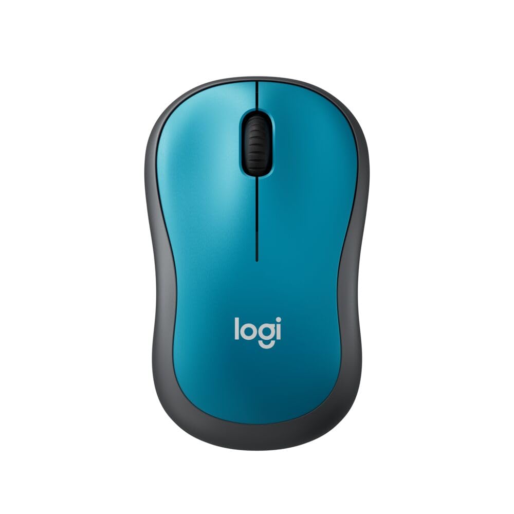 Logitech M185 Mouse Inalámbrico, Ambidiestro, Plug and Play - Azul - Mouse Inalámbrico