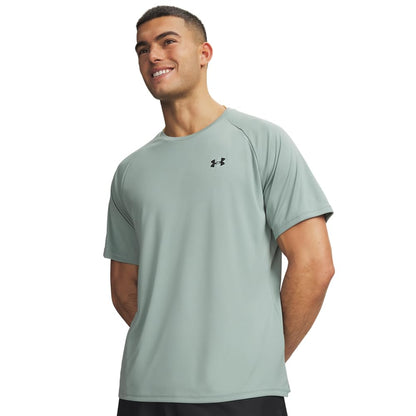 Under Armour Playera de Entrenamiento Cuello V para Hombre - G - (348) Verde de sílice - Negro