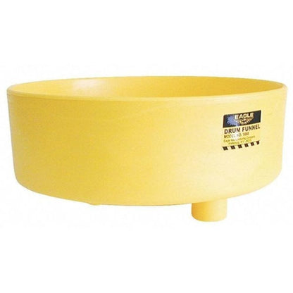 Eagle 1662 Embudo de Tambor con visualización de latón, 18 Pulgadas de diámetro x 7 Pulgadas de Alto, Amarillo