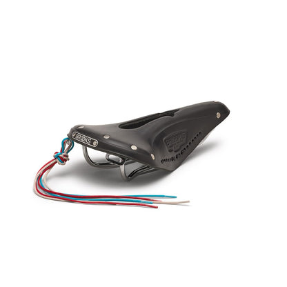 Brooks England B17 - Sillín de Bicicleta Hecho a Mano de Piel (Acero, Titanio, Cobre) - B17 Tallado - Una talla - negro