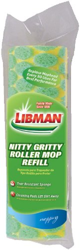 Libman 2011 Nitty Gritty - Recambio de mopa Enrollable, Amarillo, Plateado