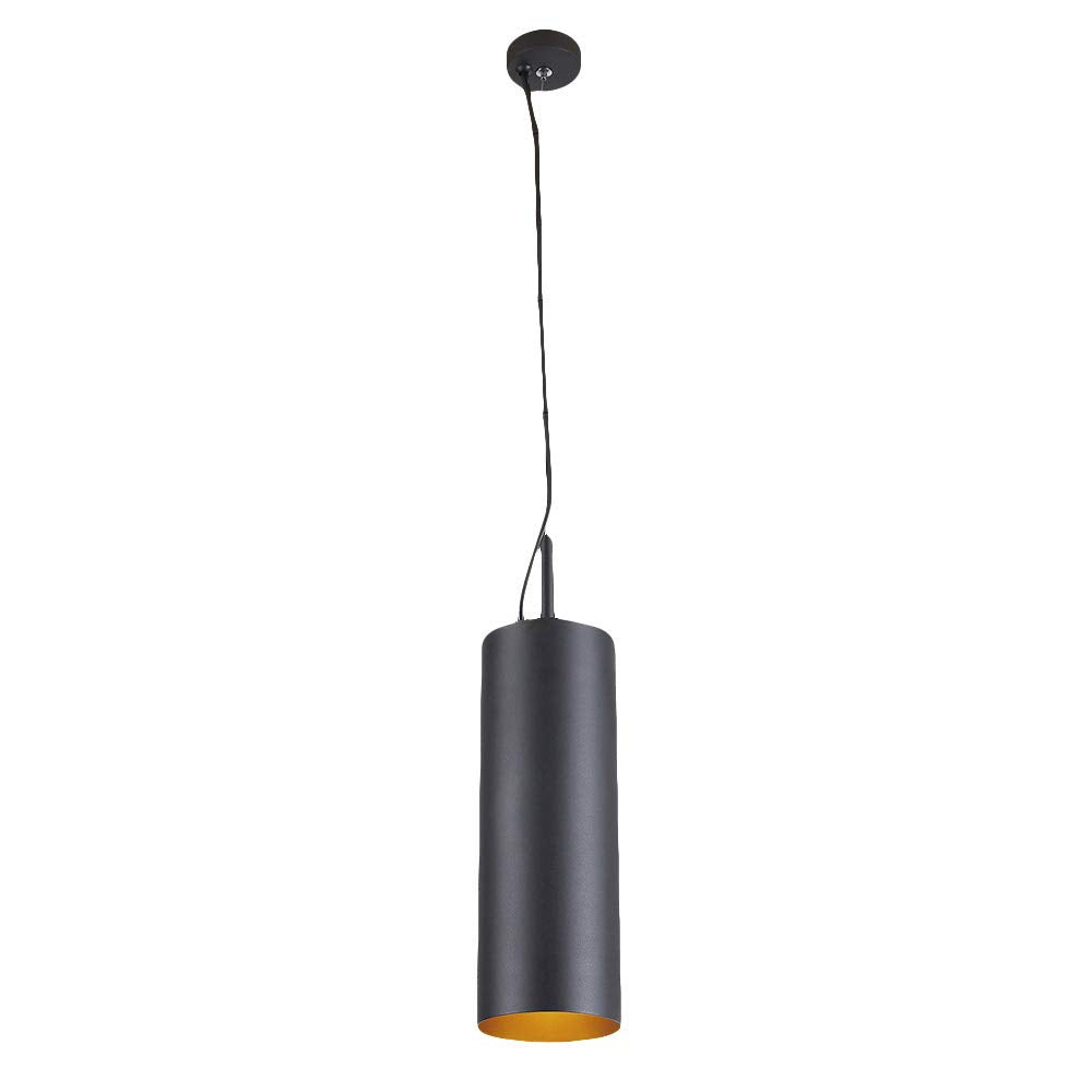 Tecnolite Lámpara Colgante, Base E27, Luz Colgante de Techo Moderno, Color Negro, 100 - 240 V,