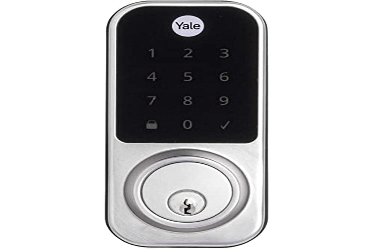 Yale YDD120 Cerradura Digital Inteligente con Código y Llave - Plata