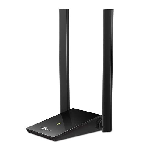 TP-Link Adaptador USB WiFi AC1300Mbps de Doble Banda 5dBi de Alta Ganancia Antena 2.4GHz/5GHz Adaptador de Red inalámbrico para PC de computadora (Archer T4U Plus) - Compatible con Windows 11/10, Mac