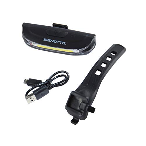 Benotto Luz Delantera USB Recargable 130 Lumenes 3xFunciones Negro JY-6018F