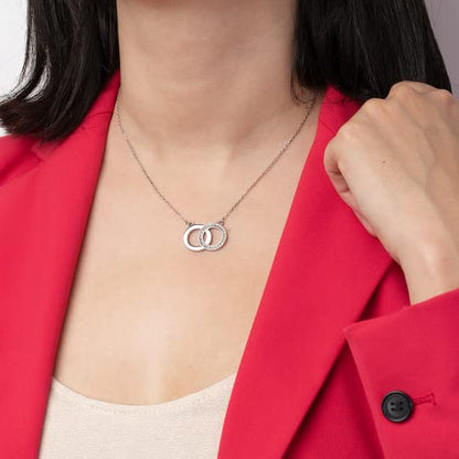 Lotus Style Collar bliss style para dama en tono plateado