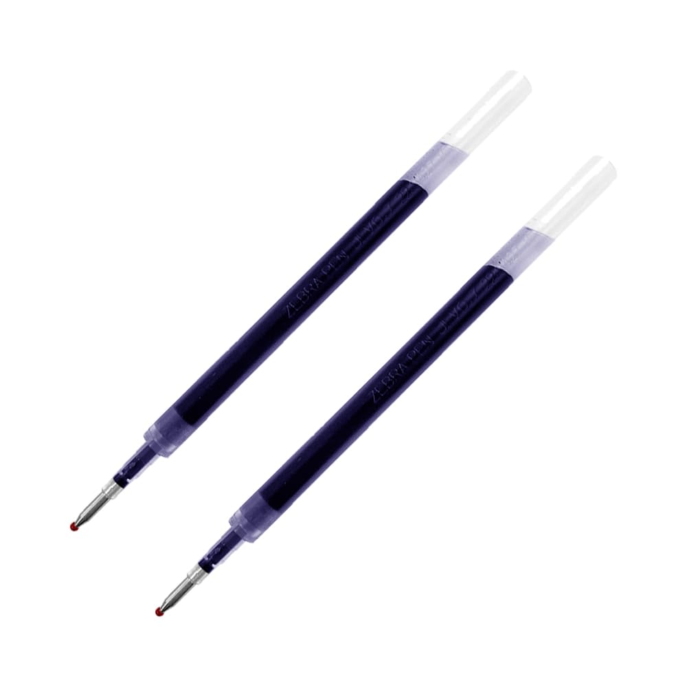 Zebra Repuesto De Tinta Gel JLV Punto Fino (0.7 mm) Blíster 2 Piezas Azul.