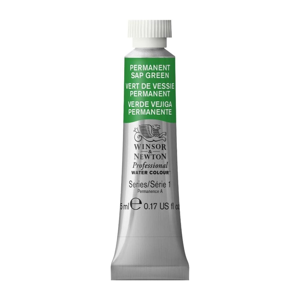 Winsor & Newton Acuarela Professional en Tubo 5 ml, Varios Colores - Tubo de 5 ml - 5 ml Tubo - Verde (Permanent Sap Green 503)