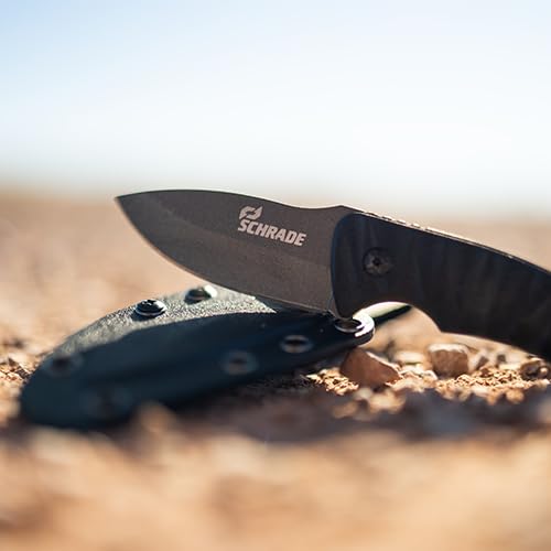 Schrade - Cuchillo de hoja fija SCHF57 de espiga completa con hoja de punta de gota