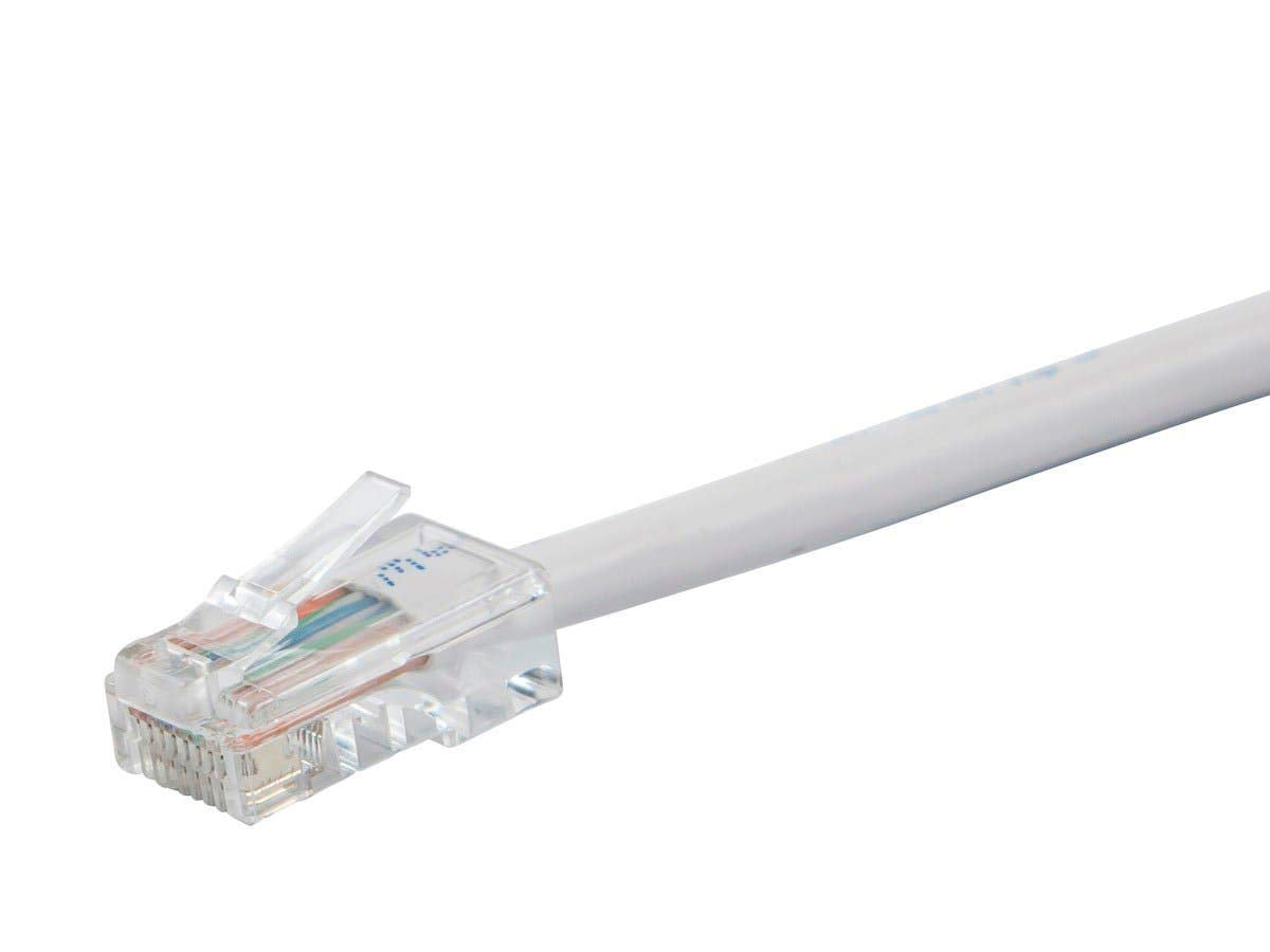 Monoprice ZerobootCat5e Ethernet Patch Cable - Network Internet Cord - RJ45, Stranded, 350Mhz, UTP, Pure Bare Copper Wire, 24AWG, 3ft, White