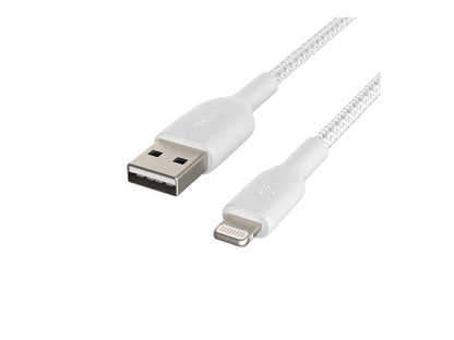 Belkin Cable Lightning a USB-A con Certificación MFi - Color blanco. - 3.3 pies