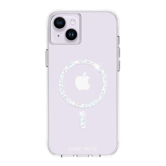 Case-Mate iPhone 14 Case - Clear Twinkle Diamond [10FT Drop Protection] [Compatible with MagSafe] Magnetic Cover with Cute Bling Sparkle for iPhone 14 6.1", Anti-Yellow, Anti-Scratch, Shockproof, Slim
