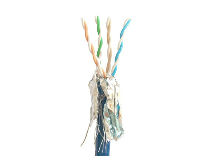 Monoprice Cable de red Cat8 – 250 pies a granel – azul | 2 GHz, blindado S/FTP, sólido, 22 AWG, 40 G, cobre desnudo, para conmutador Ethernet, módem, enrutador – serie Entegrade
