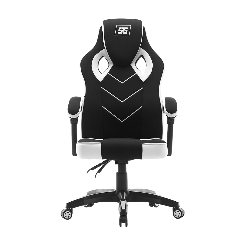 Vorago Silla Gamer Start The Game CGC301-WH, Reclinable, Soporta Brazos, Ruedas Giratorias, hasta 120kg, Forro en Tela, Color Blanco