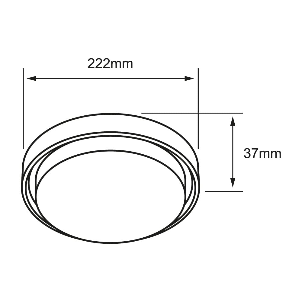 Tecnolite Lámpara LED de Techo para Sobreponer Luz Suave Cálida 3000 k Tecnolite