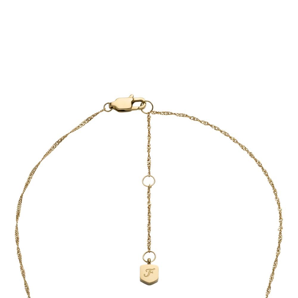 Collar Fossil JF04893710 Sutton de acero inoxidable en tono dorado para mujer