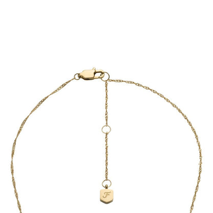 Collar Fossil JF04893710 Sutton de acero inoxidable en tono dorado para mujer