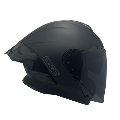 Casco Motocicleta Abierto Semi-Integral Marca Edge - Phoenix - Visor ANTIVAHO - Certificado Dot - Cascos Motocross Pegatina Pegatinas Protector