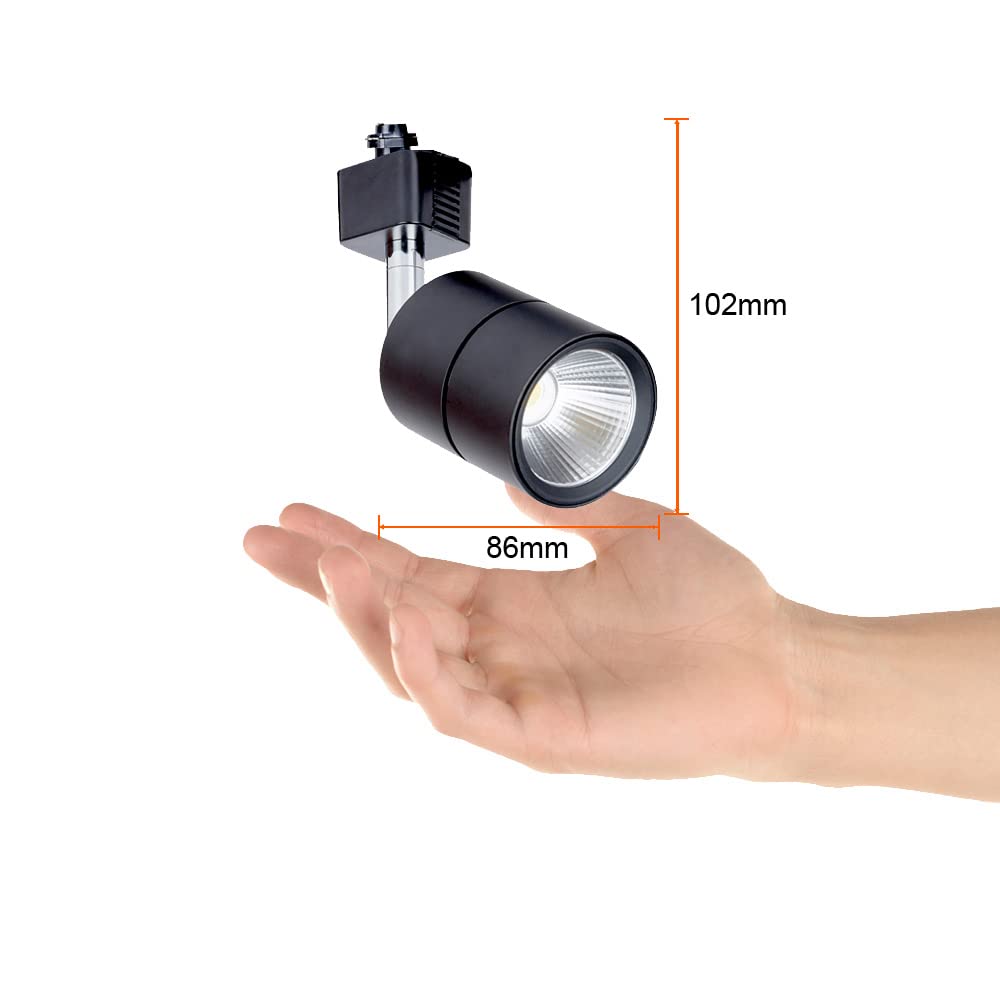 Tecnolite Lámpara Spot de Riel LED Dirigible 12 W, Luz Suave Cálida, LED integrado