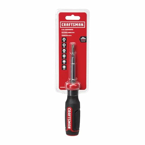 CRAFTSMAN Destornillador, multipuntas de 6 vías, almacena brocas adicionales en el mango (CMHT68000)