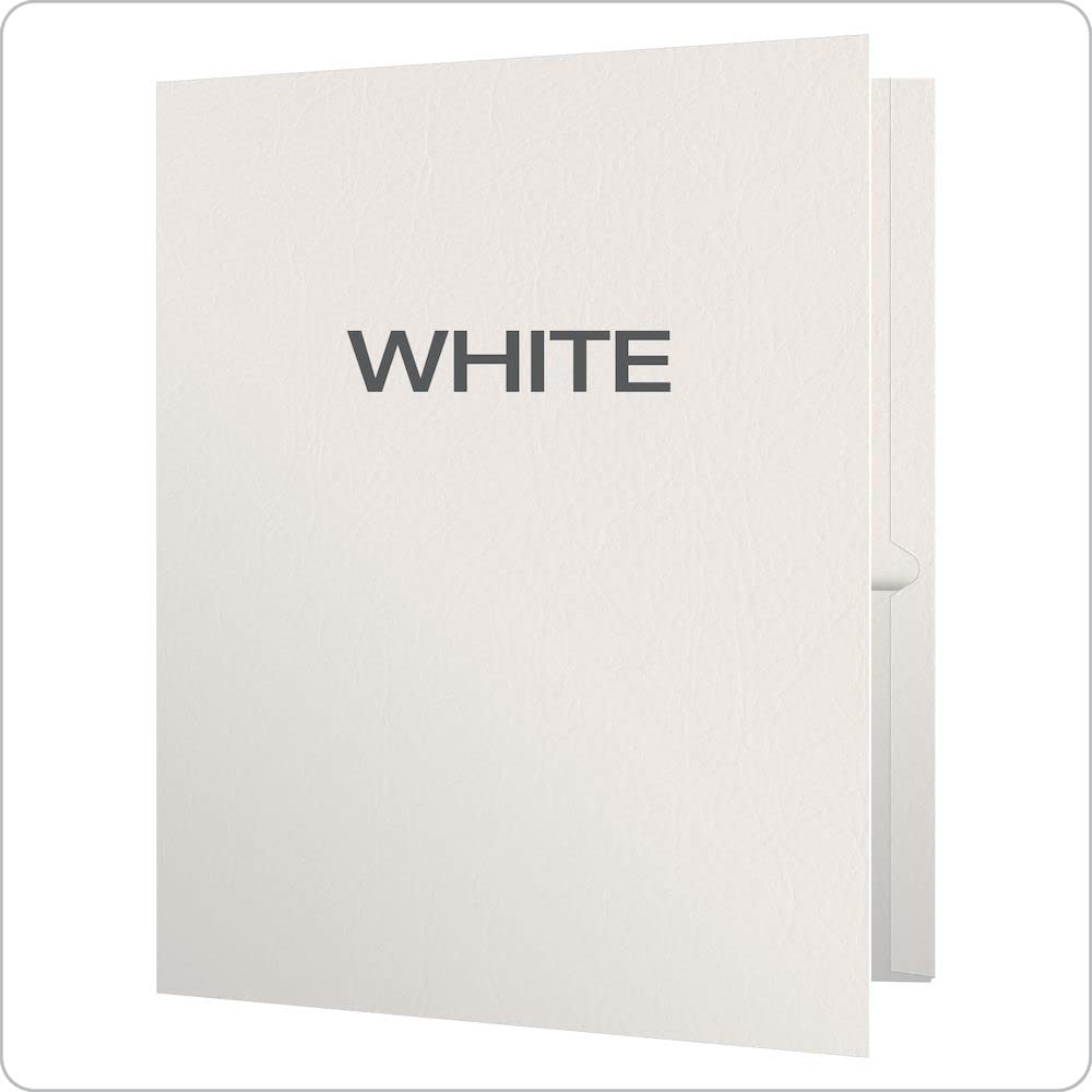 Oxford Fólder Doble Solapa, 2 Bolsas Interiores, Papel Texturizado, Caja Con 25 Piezas, Color Blanco, Tamaño Carta 57504
