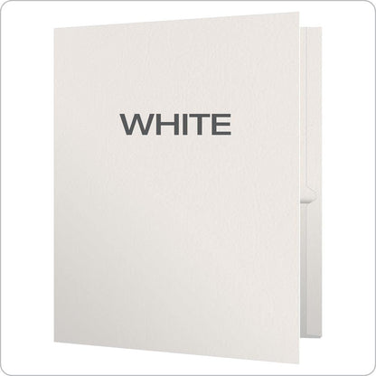Oxford Fólder Doble Solapa, 2 Bolsas Interiores, Papel Texturizado, Caja Con 25 Piezas, Color Blanco, Tamaño Carta 57504