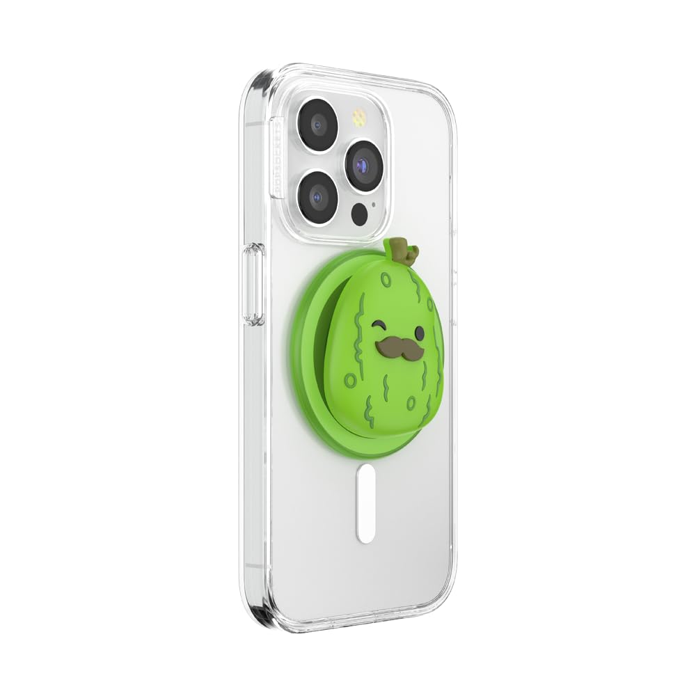 PopSockets - Empuñadura para teléfono MagSafe con soporte, soporte magnético, parte superior intercambiable, sujeción segura para iPhone MagSafe, agarre para teléfono y tablet, Squishmallows - Charles
