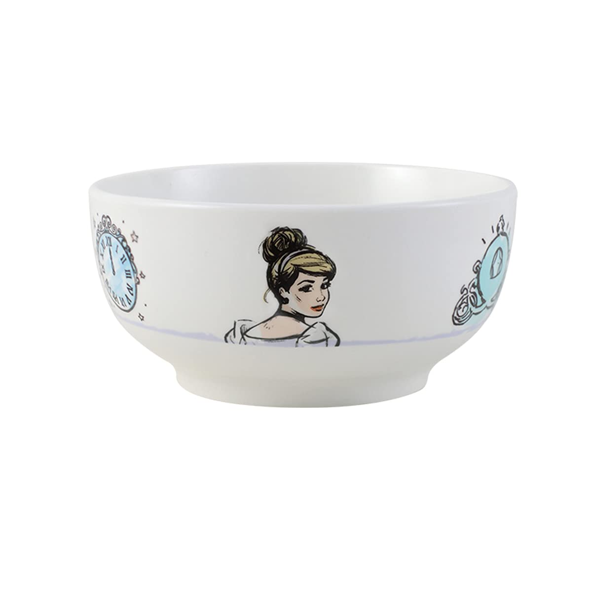 FunKids 2415-3570 Vajilla Familiar Porcelana, Colección Princesas Disney, Diseño Cenicienta, Bella, Rapunzel y Ariel, Vajilla 12 piezas, para 4 personas, Multicolor