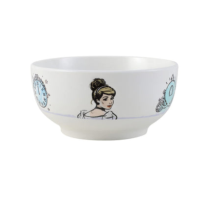 FunKids 2415-3570 Vajilla Familiar Porcelana, Colección Princesas Disney, Diseño Cenicienta, Bella, Rapunzel y Ariel, Vajilla 12 piezas, para 4 personas, Multicolor
