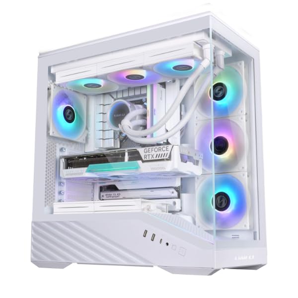 Lian LI Vector V100 White – ARGB ATX/mATX/ITX Case with Clean Pro Gamer Style