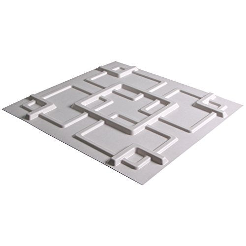 Contempo Living 3D-Rex Panel 3D de Pared, 27 pies cuadrados (2.5 metros cuadrados), Blanco