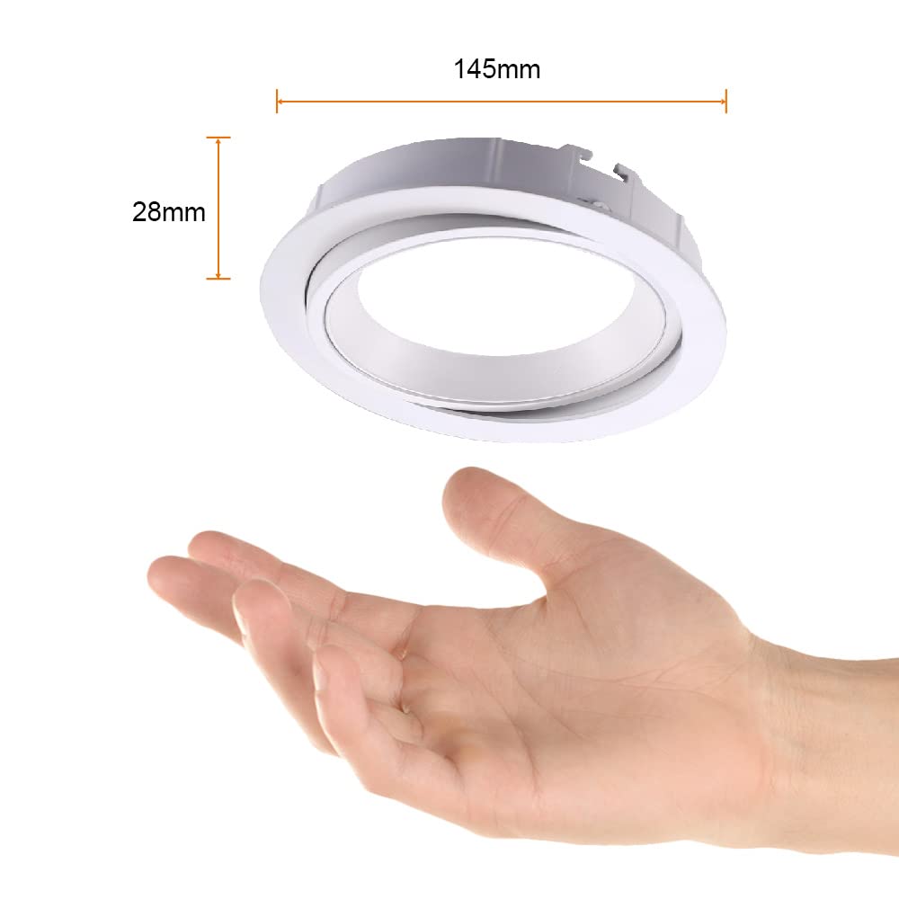 Tecnolite Lámpara Downlight Empotrable, Potencia Máx. 60 W, Base G53, Foco AR111 no incluido