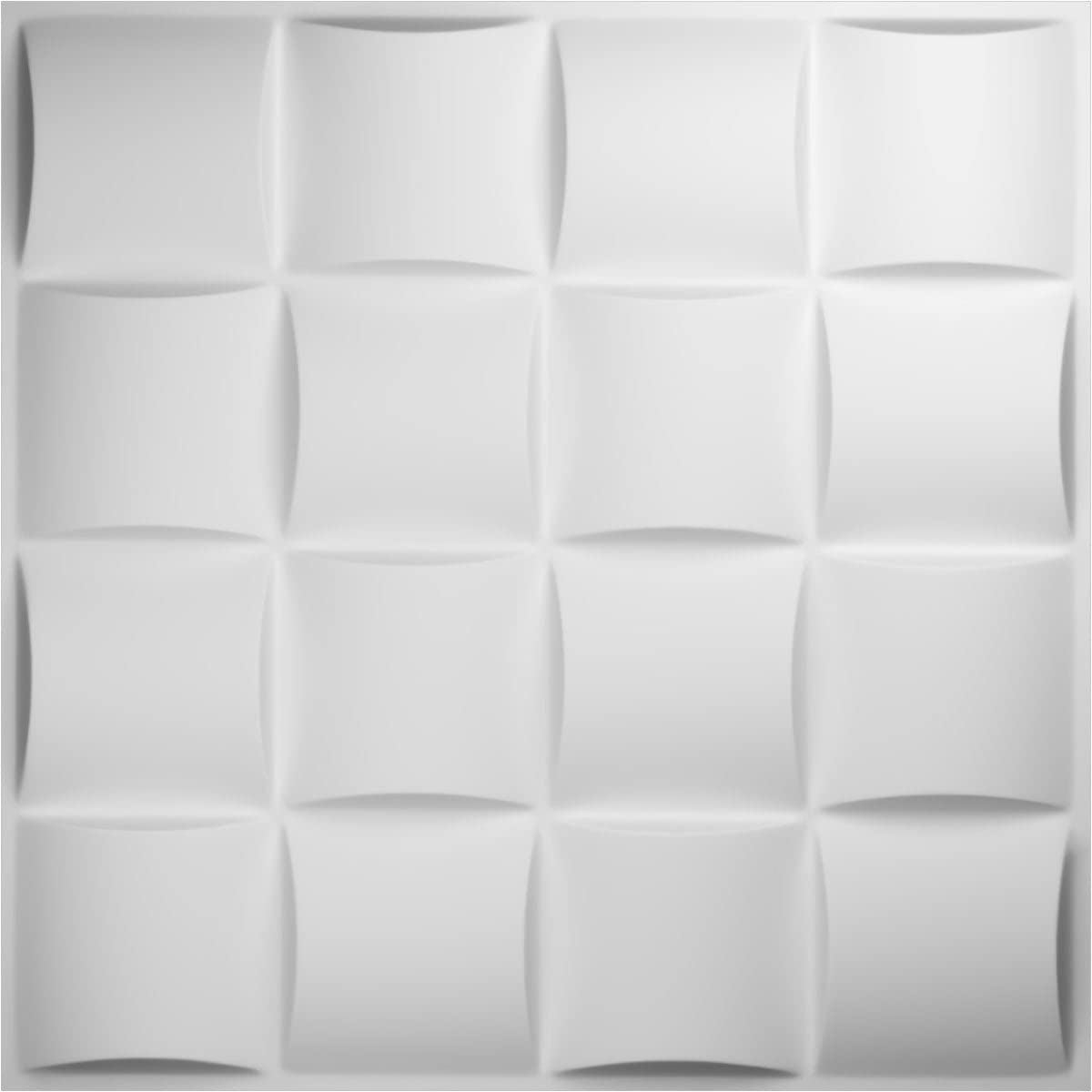 Ekena Millwork WP20X20BAWH 19 5/8 pulgadas de ancho x 19 5/8 pulgadas de alto Baile EnduraWall - Cubiertas decorativas 3D para paneles de pared 2.67 pies cuadrados
