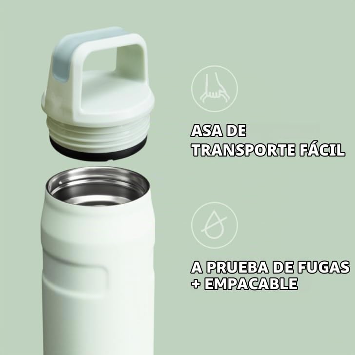 Stanley IceFlow Botella de Transporte 50 oz | Acero inoxidable reciclado, apta para actividades, diseño a prueba de fugas