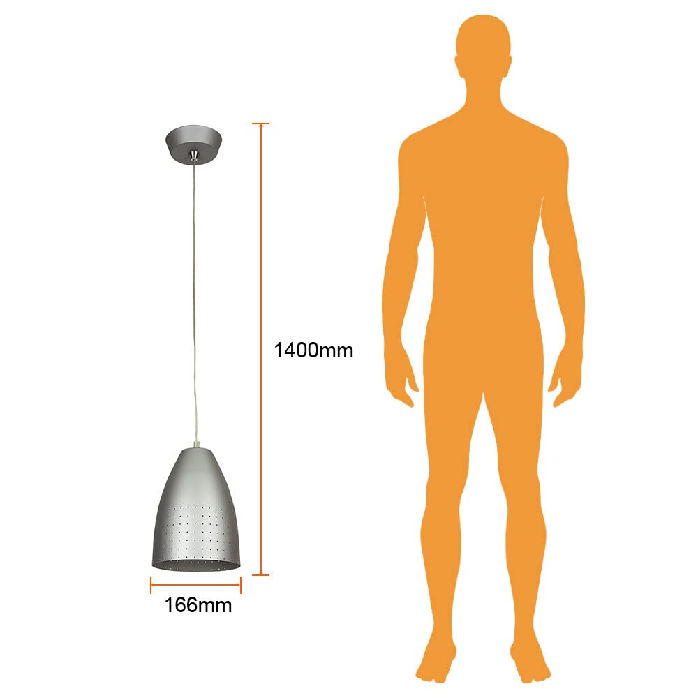 Tecnolite Lámpara de Interior para Suspender, Base E27, Satinado