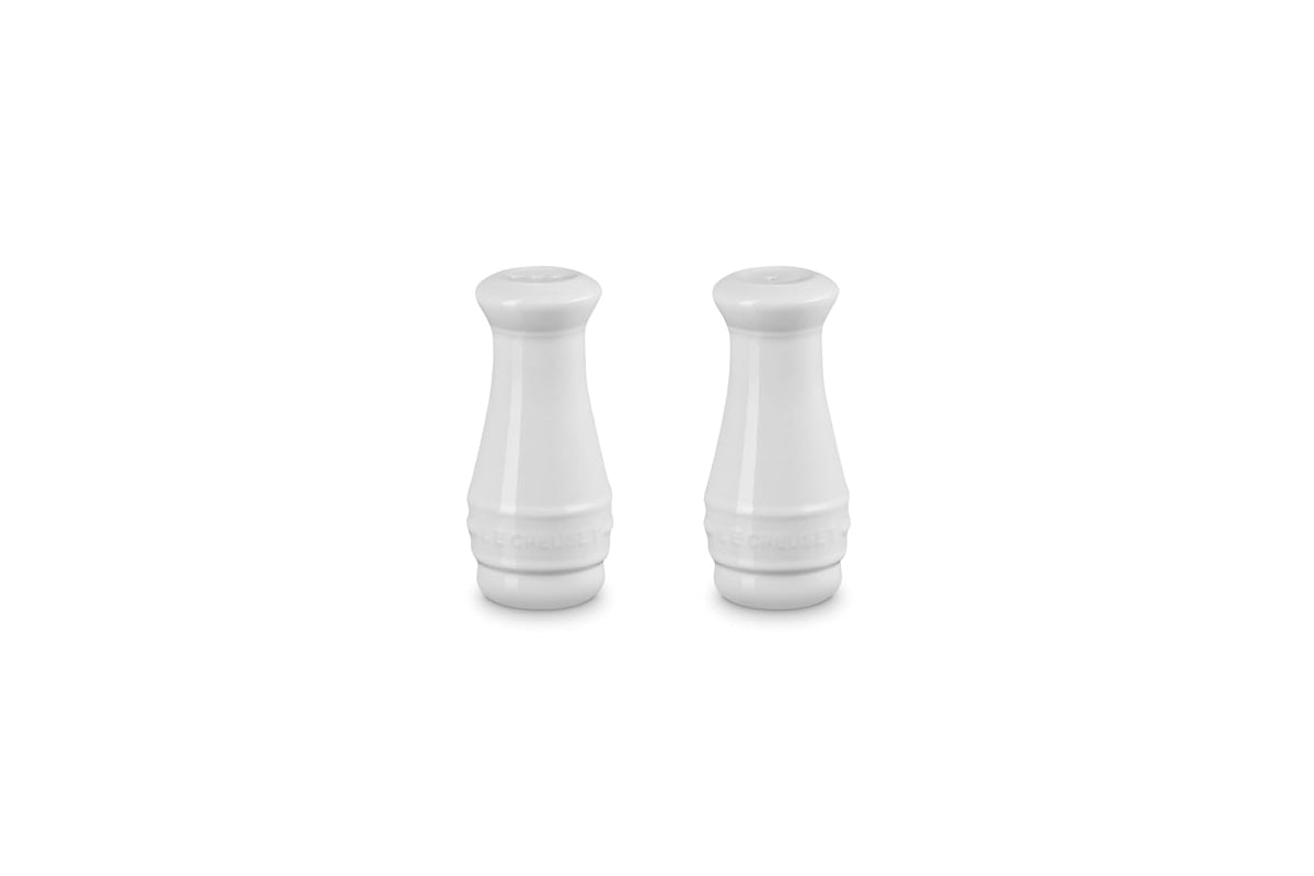Le Creuset Salero y Pimentero de Cerámica, Blanco